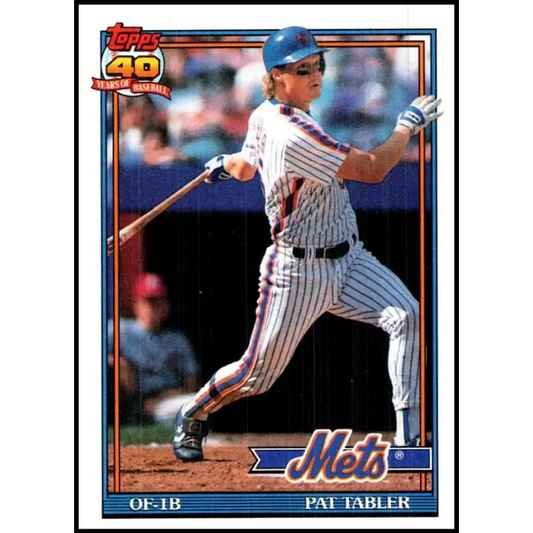 1991 Topps #433 Pat Tabler NM-MT New York Mets Baseball Card - Baseball Card Single