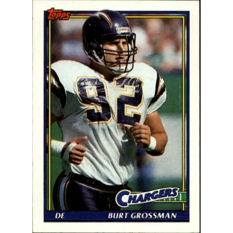 1991 Topps #434 Burt Grossman NM-MT San Diego Chargers Football Card - Football Card Single