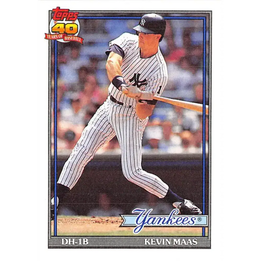 1991 Topps #435 Kevin Maas NM-MT New York Yankees Baseball Card - Baseball Card Single