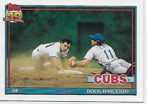 1991 Topps #437 Doug Dascenzo NM-MT Cubs - Baseball Card Single
