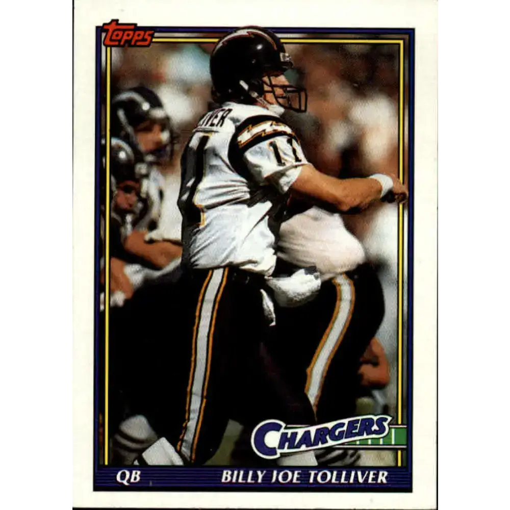 1991 Topps #438 Billy Joe Tolliver NM-MT San Diego Chargers Football Card