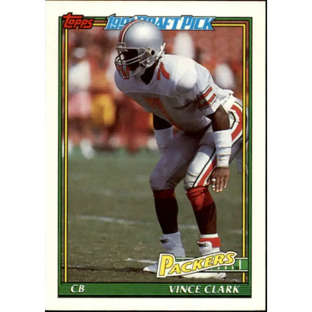 1991 Topps #439 Vince Clark NM-MT RC Rookie Green Bay Packers Football Card - Football Card Single