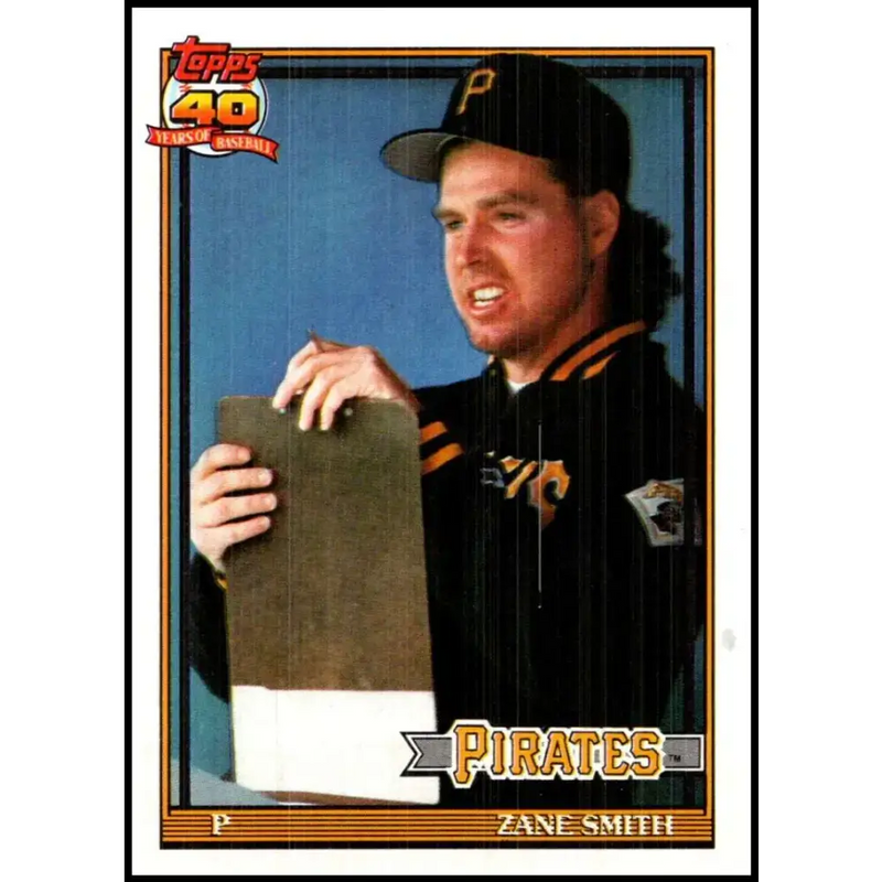 1991 Topps #441 Zane Smith NM-MT Pittsburgh Pirates Baseball Card - Baseball Card Single