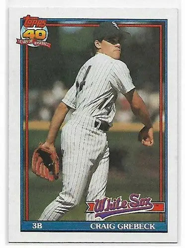 1991 Topps #446 Craig Grebeck NM-MT White Sox - Baseball Card Single