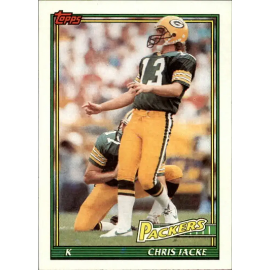 1991 Topps #447 Chris Jacke NM-MT Green Bay Packers Football Card