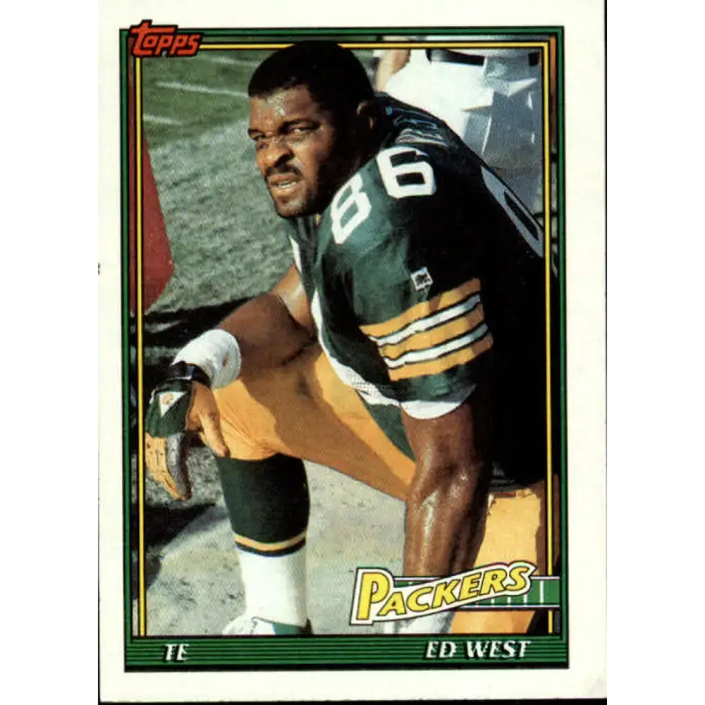 1991 Topps #449 Ed West NM-MT Green Bay Packers Football Card - Football Card Single