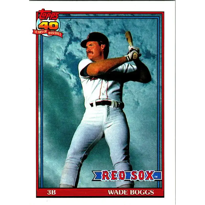 1991 Topps #450 Wade Boggs NM-MT Boston Red Sox Baseball Card - Baseball Card Single