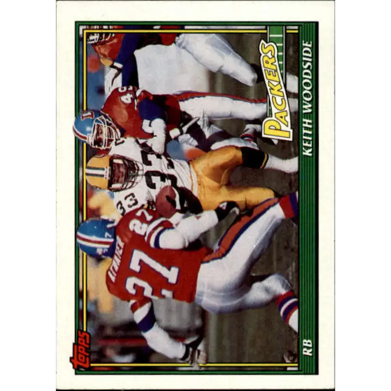 1991 Topps #451 Keith Woodside NM-MT Green Bay Packers Football Card - Football Card Single