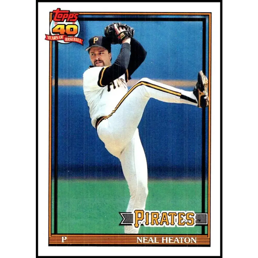 1991 Topps #451 Neal Heaton NM-MT Pittsburgh Pirates Baseball Card - Baseball Card Single
