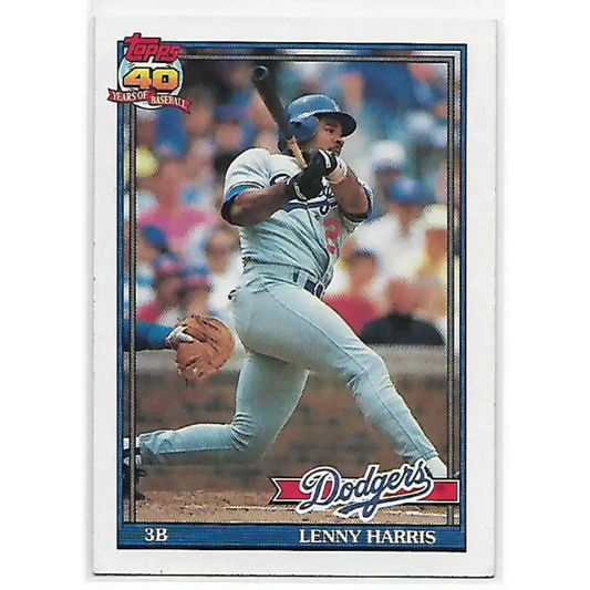 1991 Topps #453 Lenny Harris NM-MT Los Angeles Dodgers Baseball Card - Baseball Card Single
