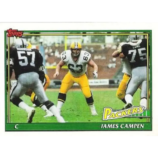 1991 Topps #454 James Campen NM-MT RC Rookie Green Bay Packers Football Card