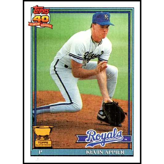 1991 Topps #454 Kevin Appier NM-MT Kansas City Royals Baseball Card - Baseball Card Single