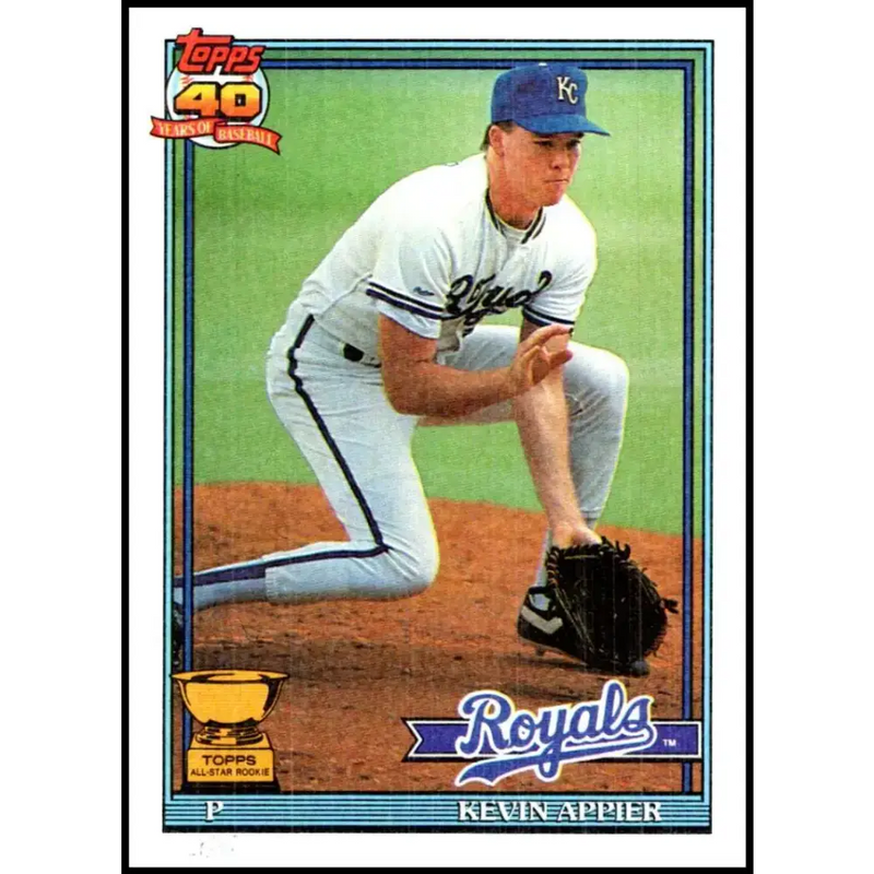 1991 Topps #454 Kevin Appier NM-MT Kansas City Royals Baseball Card - Baseball Card Single