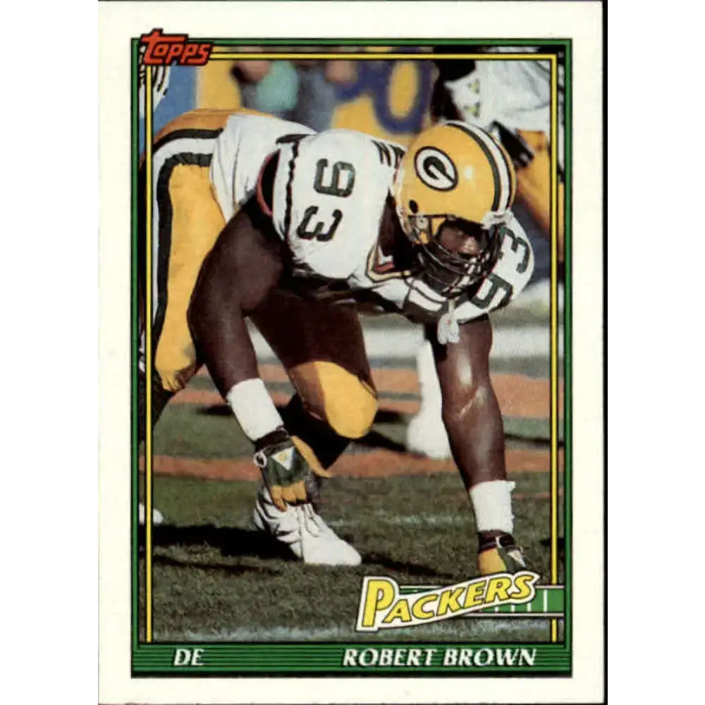 1991 Topps #455 Robert Brown NM-MT Green Bay Packers Football Card - Football Card Single