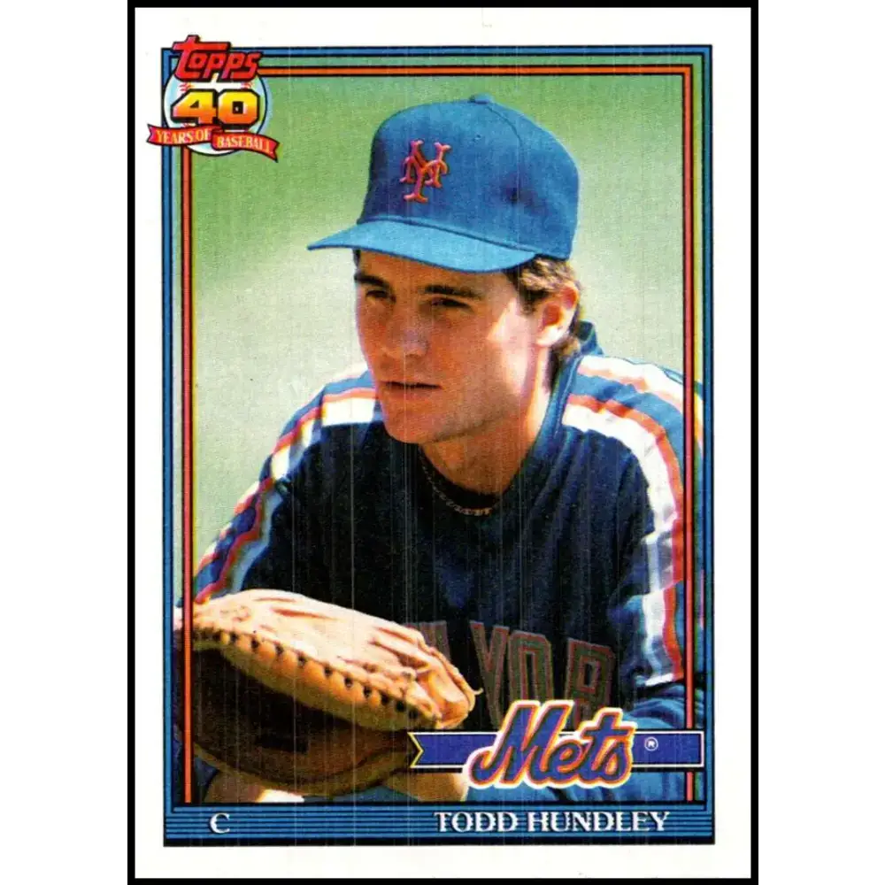 1991 Topps #457 Todd Hundley NM-MT New York Mets Baseball Card - Baseball Card Single