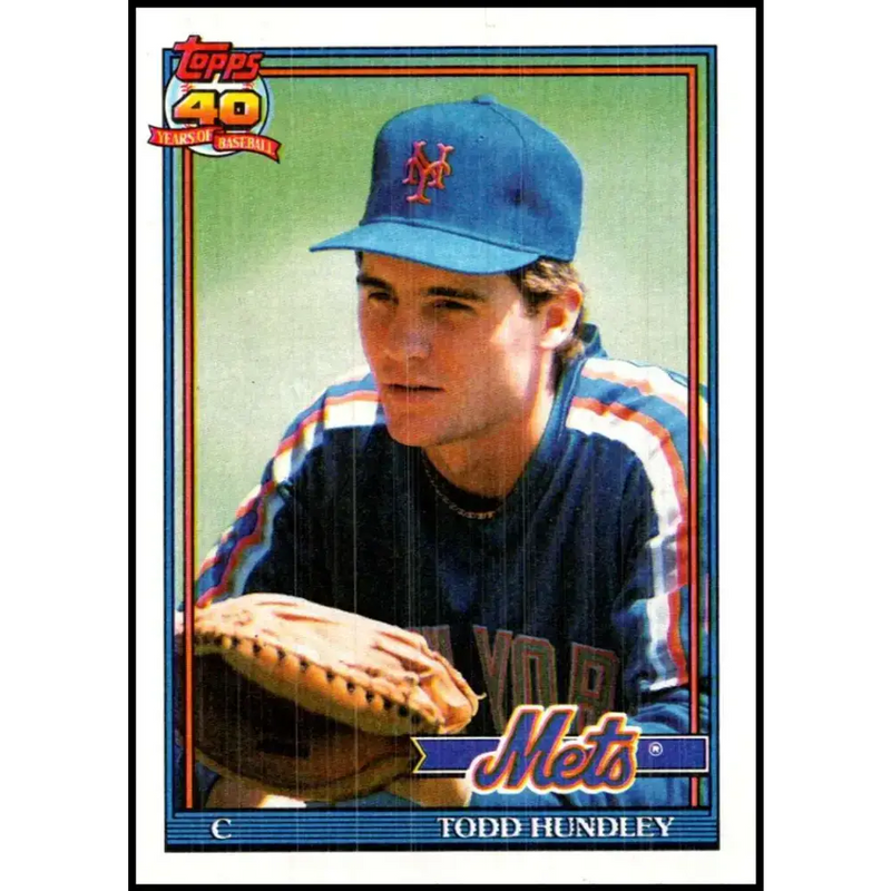 1991 Topps #457 Todd Hundley NM-MT New York Mets Baseball Card - Baseball Card Single