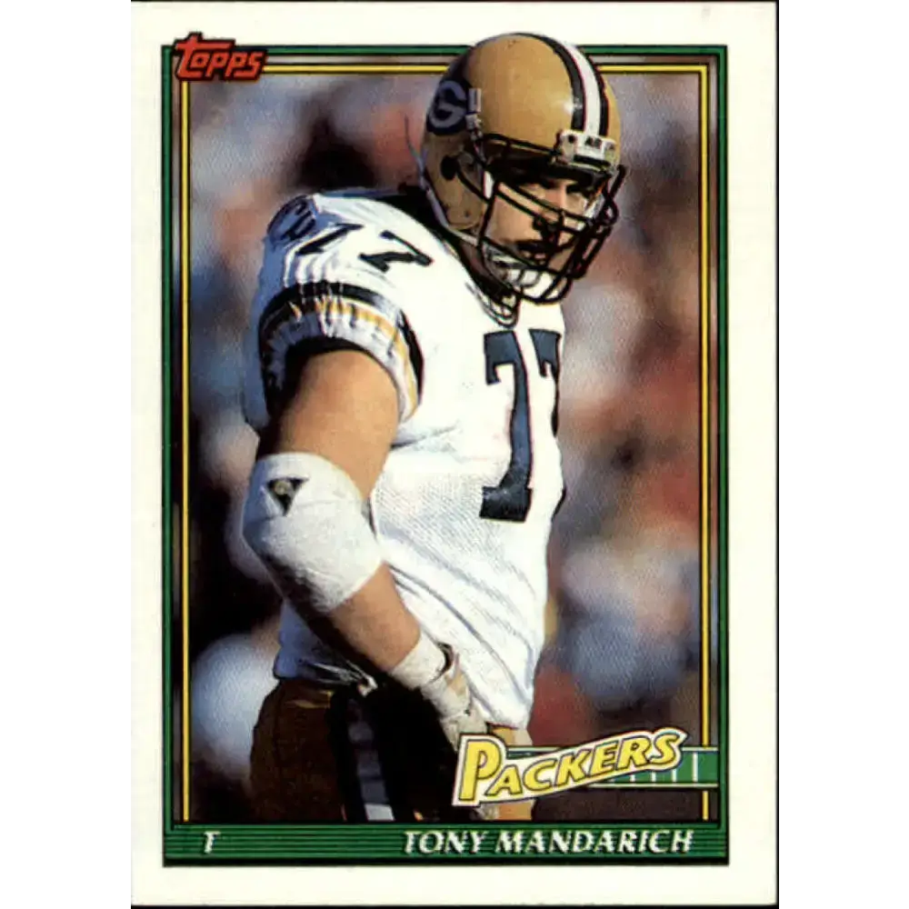 1991 Topps #457A Tony Mandarich NM-MT Green Bay Packers Football Card - Football Card Single