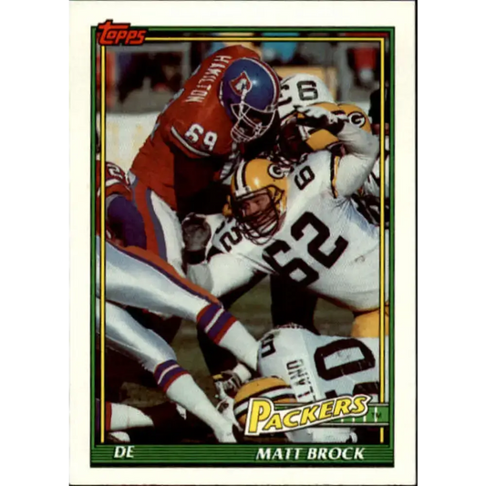 1991 Topps #459 Matt Brock NM-MT RC Rookie Green Bay Packers Football Card