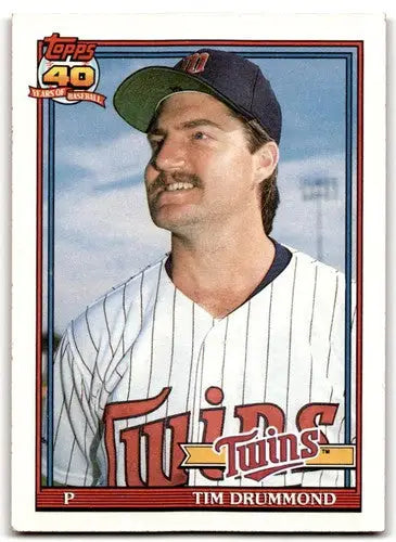1991 Topps #46 Tim Drummond EX/NM Twins ID:43292 - Baseball Card Single