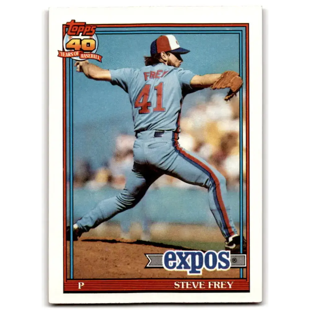 1991 Topps #462 Steve Frey NM-MT Montreal Expos Baseball Card - Baseball Card Single