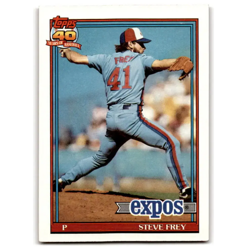 1991 Topps #462 Steve Frey NM-MT Montreal Expos Baseball Card - Baseball Card Single