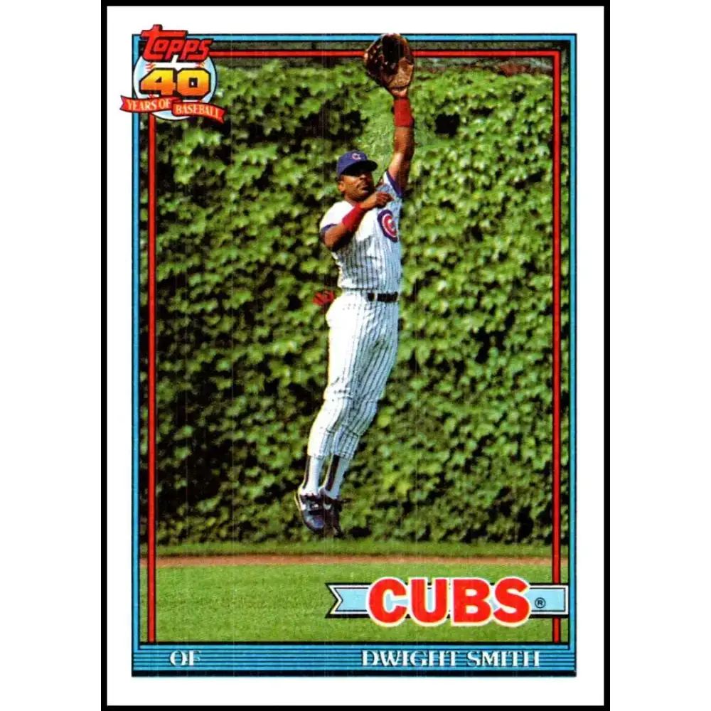 1991 Topps #463 Dwight Smith NM-MT Chicago Cubs Baseball Card - Baseball Card Single