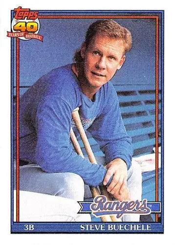 1991 Topps #464 Steve Buechele NM-MT Rangers - Baseball Card Single