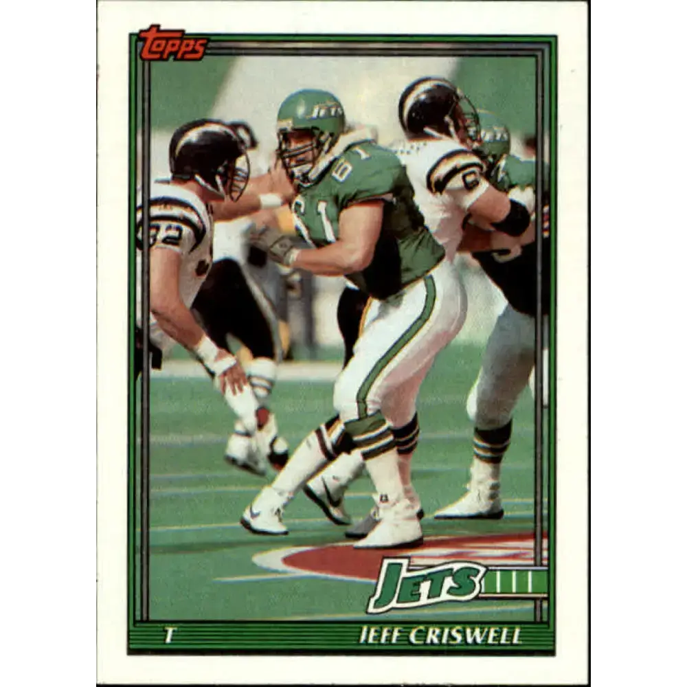 1991 Topps #466 Jeff Criswell NM-MT New York Jets Football Card - Football Card Single