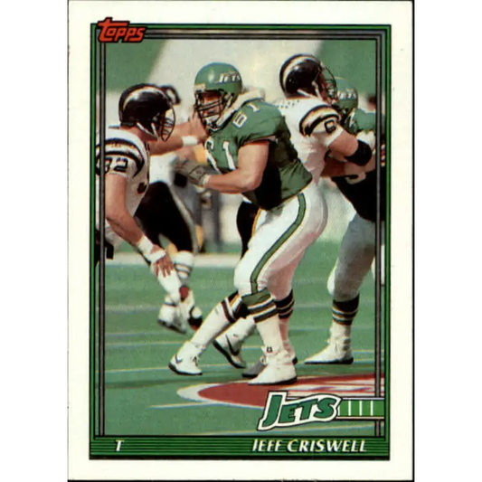 1991 Topps #466 Jeff Criswell NM-MT New York Jets Football Card - Football Card Single