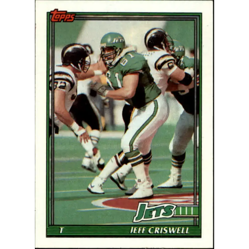 1991 Topps #466 Jeff Criswell NM-MT New York Jets Football Card - Football Card Single