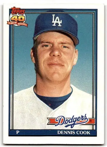 1991 Topps #467 Dennis Cook EX/NM Dodgers ID:43335 - Baseball Card Single