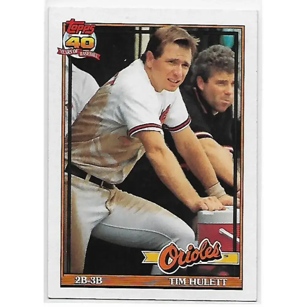 1991 Topps #468 Tim Hulett NM-MT Baltimore Orioles Baseball Card - Baseball Card Single