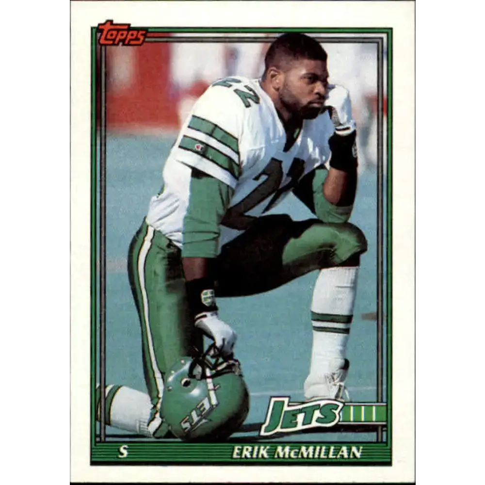 1991 Topps #469 Erik McMillan NM-MT New York Jets Football Card - Football Card Single