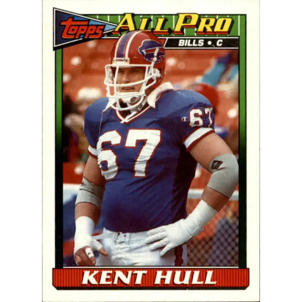 1991 Topps #47 Kent Hull NM-MT Buffalo Bills Football Card - Football Card Single