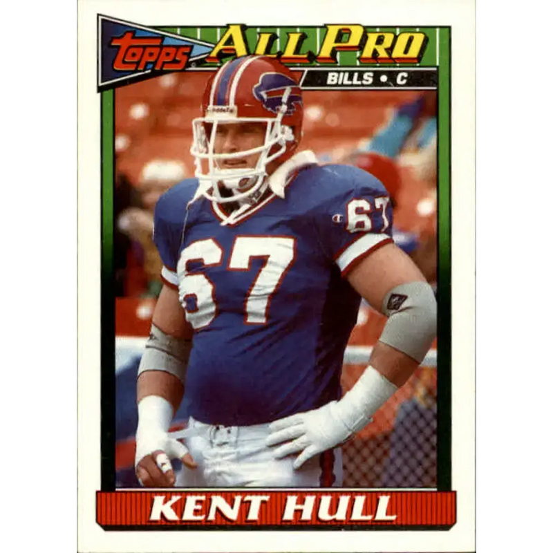 1991 Topps #47 Kent Hull NM-MT Buffalo Bills Football Card - Football Card Single