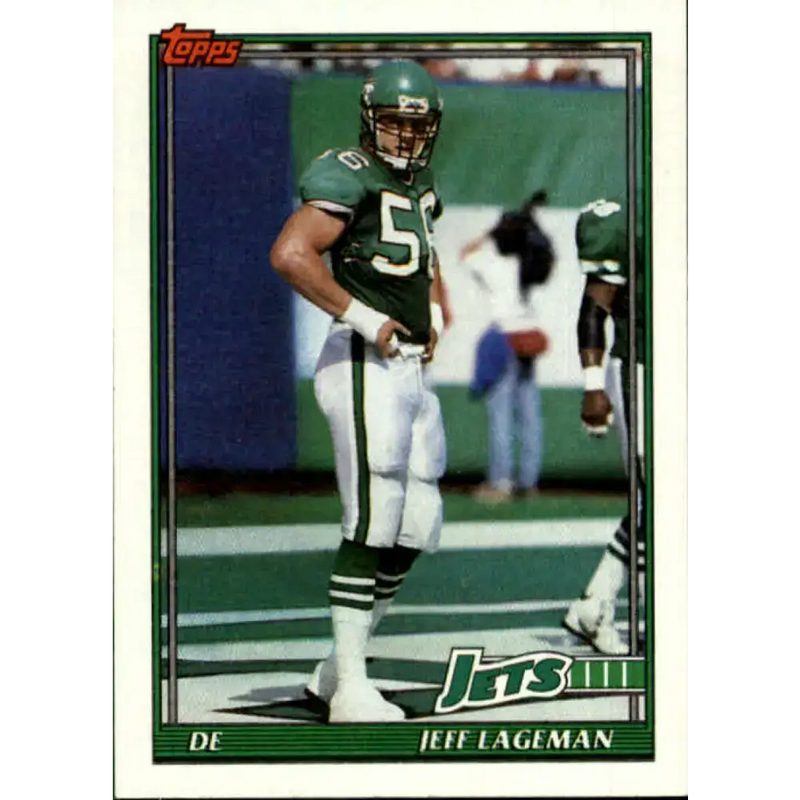 1991 Topps #470 Jeff Lageman NM-MT New York Jets Football Card - Football Card Single