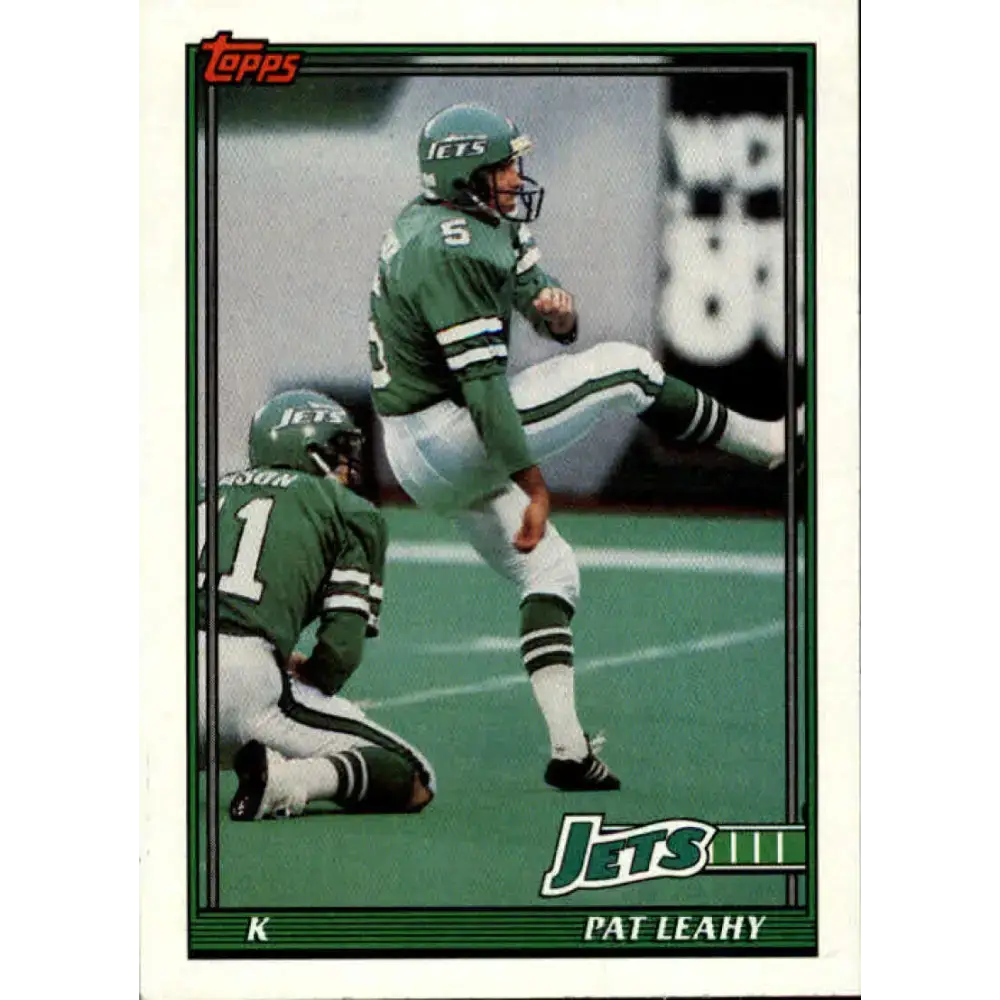 1991 Topps #471 Pat Leahy NM-MT New York Jets Football Card - Football Card Single