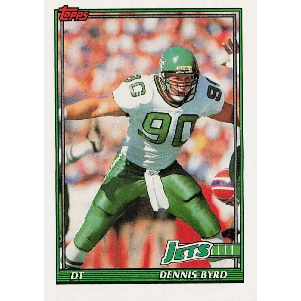 1991 Topps #472 Dennis Byrd NM-MT New York Jets Football Card - Football Card Single