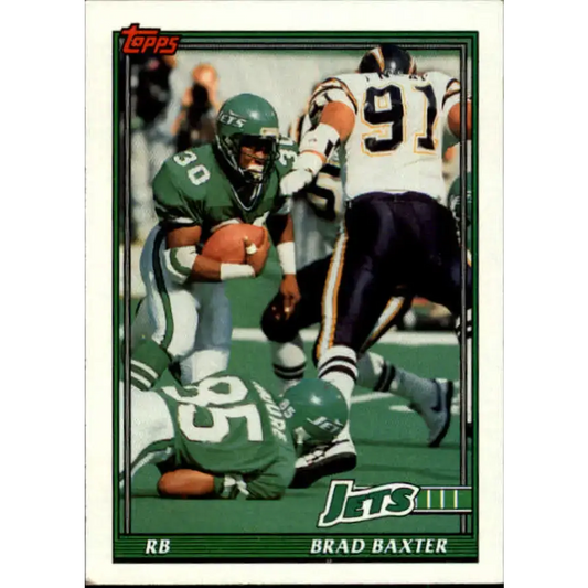1991 Topps #474 Brad Baxter NM-MT New York Jets Football Card - Football Card Single