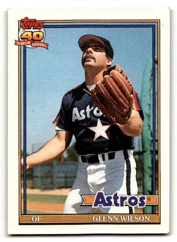 1991 Topps #476 Glenn Wilson Houston Astros Baseball Cards EX/NM ID:54888 - Baseball Card Single