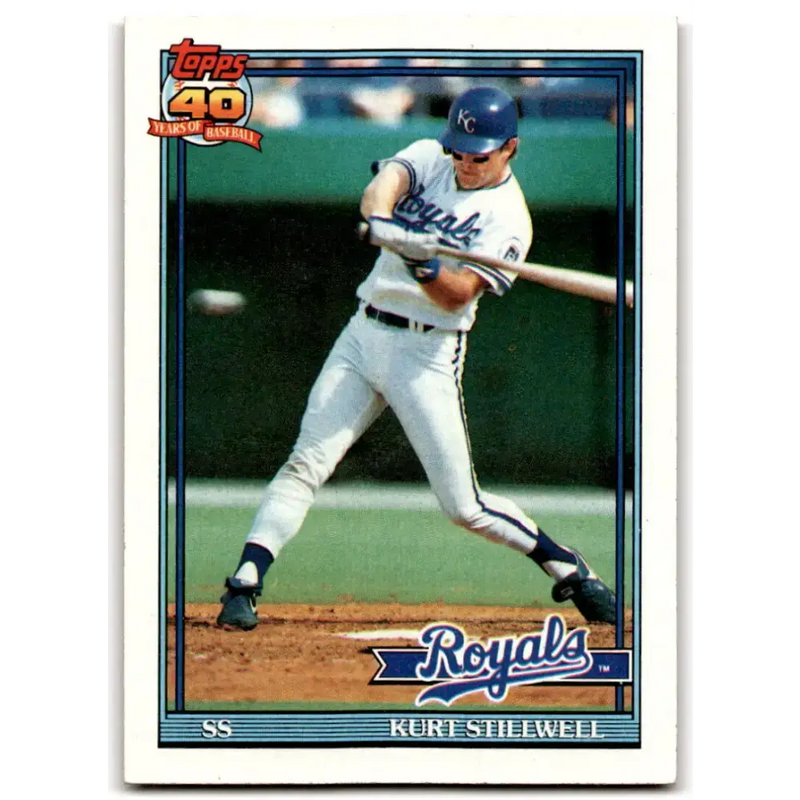 1991 Topps #478 Kurt Stillwell NM-MT Kansas City Royals Baseball Card - Baseball Card Single