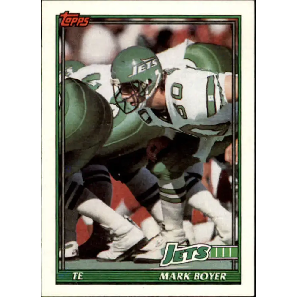 1991 Topps #478 Mark Boyer NM-MT New York Jets Football Card - Football Card Single