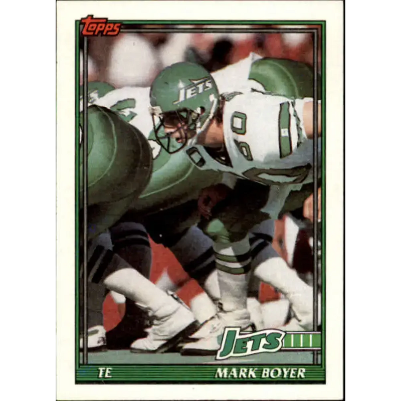 1991 Topps #478 Mark Boyer NM-MT New York Jets Football Card - Football Card Single