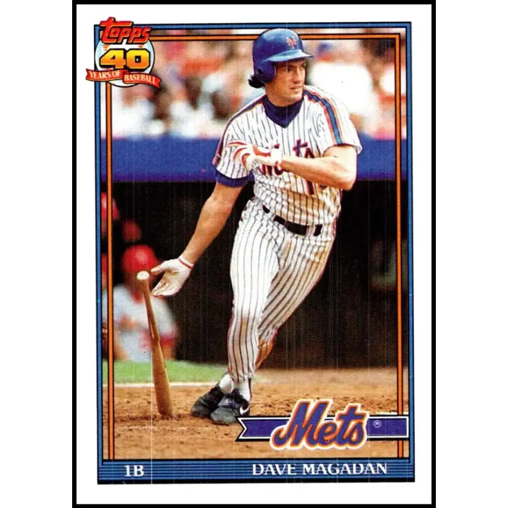 1991 Topps #480 Dave Magadan NM-MT New York Mets Baseball Card - Baseball Card Single