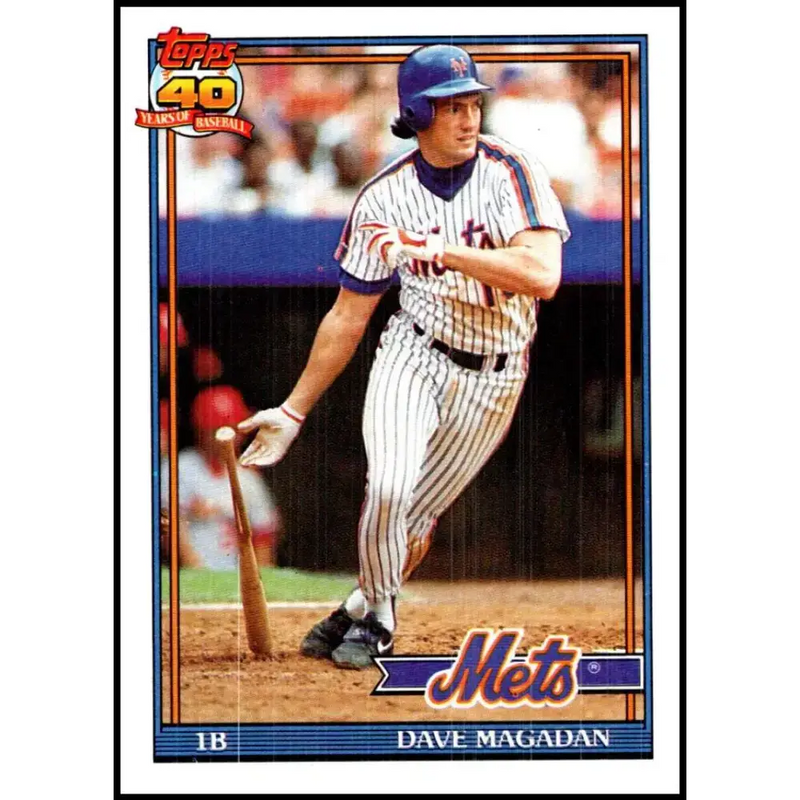 1991 Topps #480 Dave Magadan NM-MT New York Mets Baseball Card - Baseball Card Single