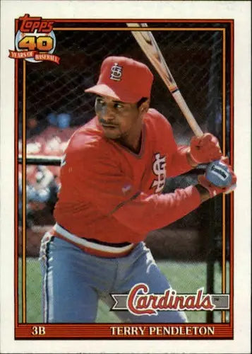1991 Topps #485 Terry Pendleton NM-MT Cardinals - Baseball Card Single