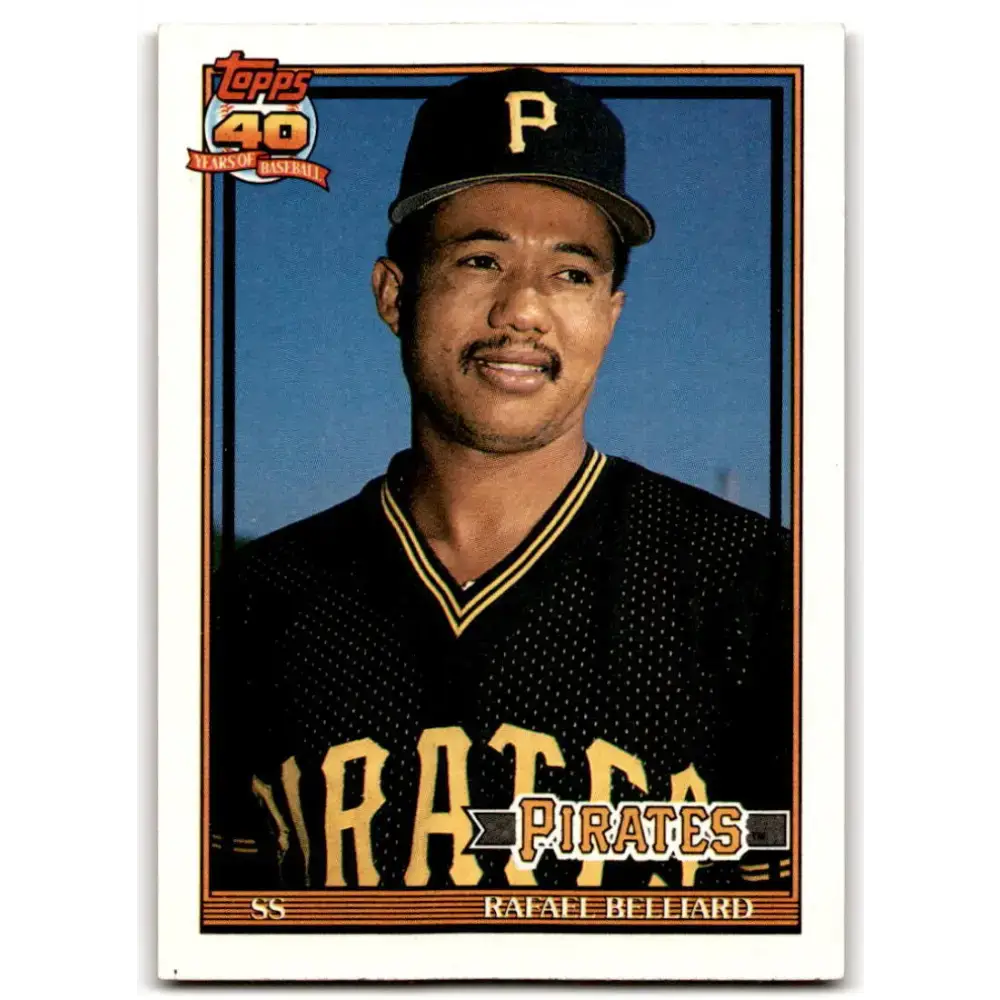 1991 Topps #487 Rafael Belliard NM-MT Pittsburgh Pirates Baseball Card - Baseball Card Single