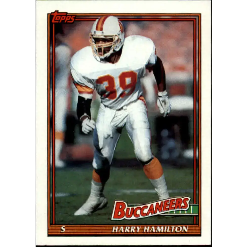 1991 Topps #490 Harry Hamilton NM-MT Tampa Bay Buccaneers Football Card - Football Card Single