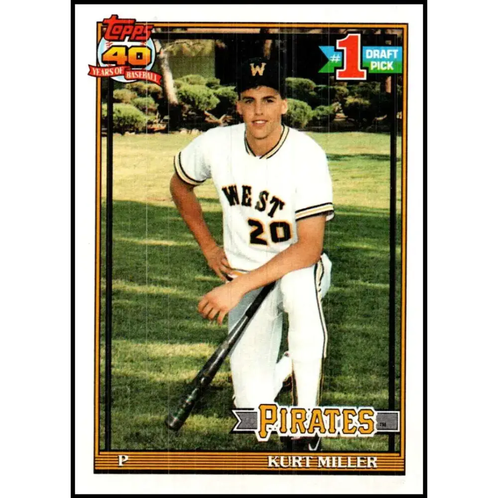 1991 Topps #491 Kurt Miller NM-MT RC Rookie Pittsburgh Pirates Baseball Card - Baseball Card Single