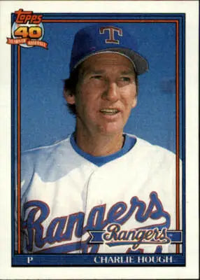1991 Topps #495 Charlie Hough NM-MT Rangers - Baseball Card Single